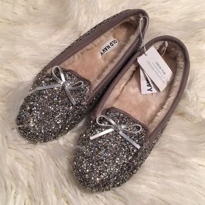 glitter moccasins old navy